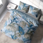 Satin bettwäsche set "Rainforest". Bettwäsche aus Satin, 135/140x200 cm, 150x200 cm, 155/160x200 cm, 180x200 cm, 200x200 cm, 200x220 cm