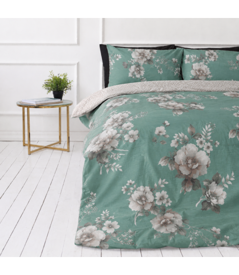Satin bettwäsche set "Sage Whisper". Bettwäsche aus Satin