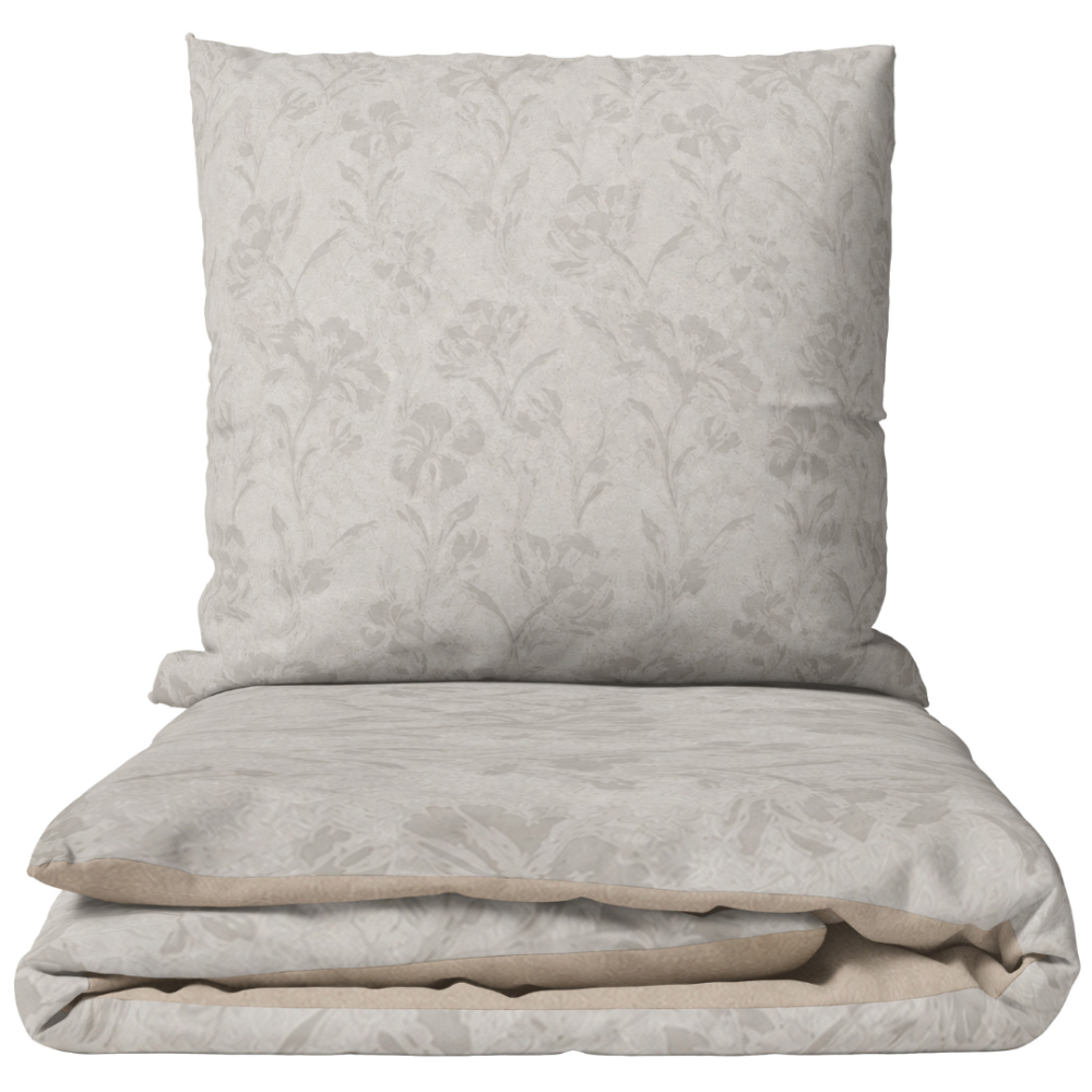 Premium satin bettwäsche set "Sand Damask". Beige Bettwäsche, 135/140x200 cm, 200x200 cm, 200x220 cm. Grau-cremefarbene bettwäsche mit zartem hellem blüten- und blätterdesign Premium satin bettwäsche set "Sand Damask". Beige Bettwäsche, 135/140x200 cm, 200x200 cm, 200x220 cm. Grau-cremefarbene bettwäsche mit zartem hellem blüten- und blätterdesign