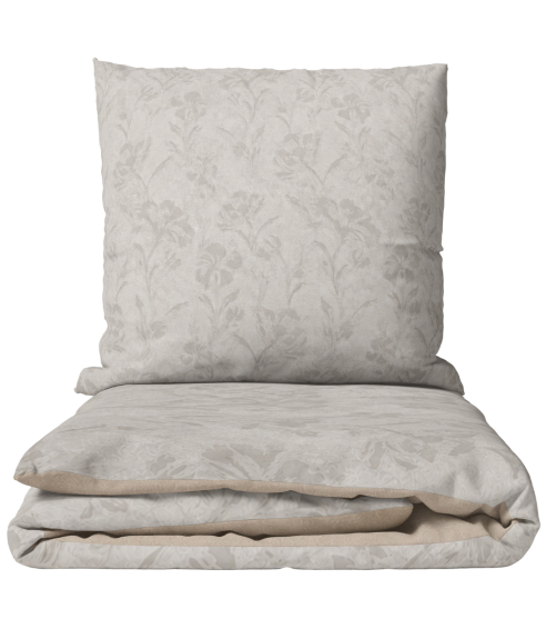 Premium satin bettwäsche set "Sand Damask". Bettwäsche aus Satin