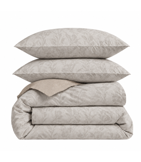 Premium satin bettwäsche set "Sand Damask". Bettwäsche aus Satin