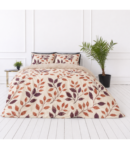 Satin bettwäsche set "Terracotta". Bettwäsche aus Satin
