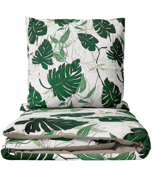 Premium satin bettwäsche set "Urban Jungle". Bettwäsche aus Satin