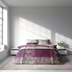 Satin bettwäsche set "Wonderland". Bettwäsche aus Satin, 135/140x200 cm, 200x200 cm, 200x220 cm