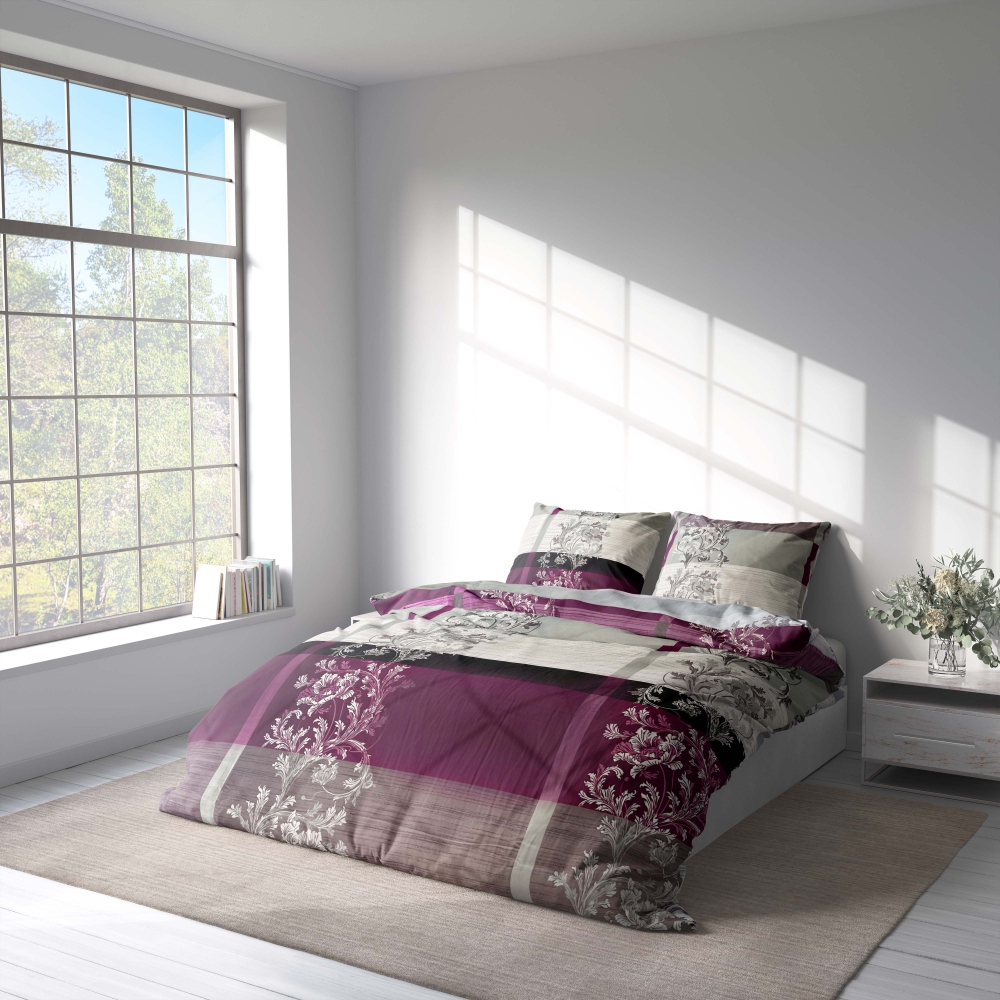 Satin bettwäsche set "Wonderland". Bettwäsche aus Satin, 135/140x200 cm, 200x200 cm, 200x220 cm