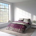 Satin bettwäsche set "Wonderland". Bettwäsche aus Satin, 135/140x200 cm, 200x200 cm, 200x220 cm