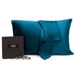 Der Seidenkissenbezug „Turquoise“. Seidenkissenbezug