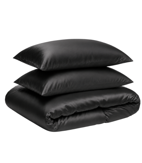 Seidenbettwäsche set "Onyx Silk". Bettwäsche 200x220