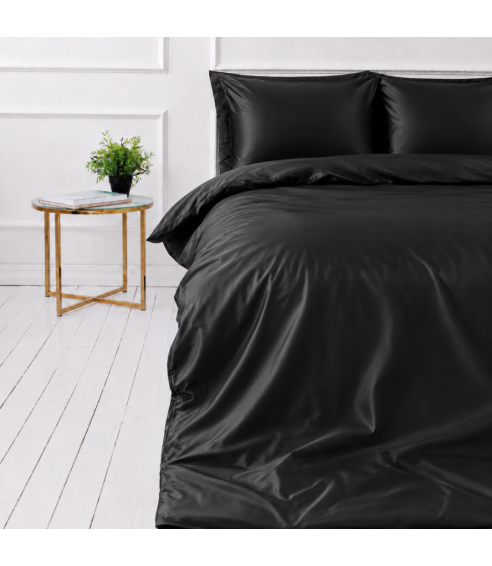 Seidenbettwäsche set "Onyx Silk". Bettwäsche 200x220