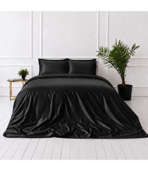 Seidenbettwäsche set "Onyx Silk". Bettwäsche 200x220