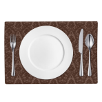 Tischset „Brown baroque placemat“ 1 stk.. Tischdecke aus Leinen, 30x45 cm. Tischset aus polyester, das seine form hervorragend behält und pflegeleicht ist.