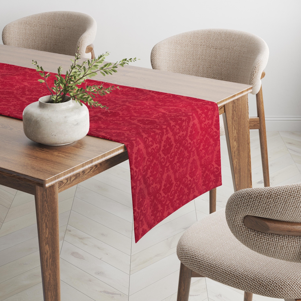 Tischläufer „Red Baroque“ 1 Stk.. Tischläufer, 40x140 cm, 40x200 cm