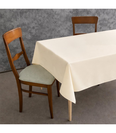 Tischdecke „Cream Calm Tablecloth“. Tischdecken aus Baumwolle