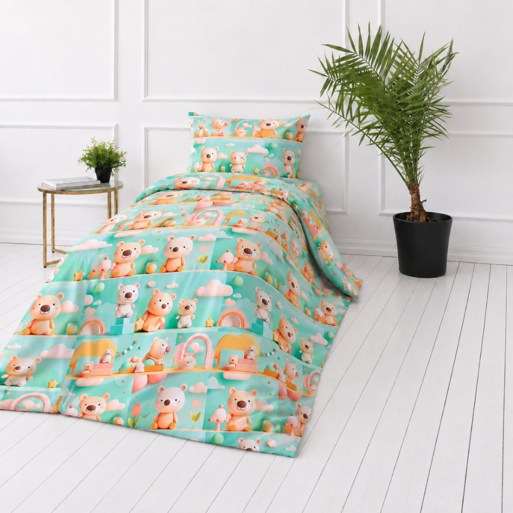 Kinderbettwäsche set "Bear Adventure". Bettwäsche 155x200, 135/140x200 cm, 150x200 cm, 155/160x200 cm Kinderbettwäsche set "Bear Adventure". Bettwäsche 155x200, 135/140x200 cm, 150x200 cm, 155/160x200 cm