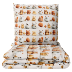 Kinderbettwäsche set "Besties". Bettwäsche 155x200, 135/140x200 cm, 150x200 cm, 155/160x200 cm. Cremefarbenes bettwäsche-set mit bären in braun, beige und grau. Kinderbettwäsche set "Besties". Bettwäsche 155x200, 135/140x200 cm, 150x200 cm, 155/160x200 cm. Cremefarbenes bettwäsche-set mit bären in braun, beige und grau.