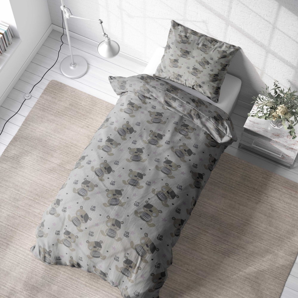 Kinderbettwäsche set "Teddy". Kinderbettwäsche, 135/140x200 cm
