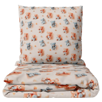 Kinderbettwäsche set "Tiny Crew". Bettwäsche 155x200, 135/140x200 cm, 150x200 cm, 155/160x200 cm. Cremefarbenes bettwäsche-set mit bären in orange und blaugrau. Kinderbettwäsche set "Tiny Crew". Bettwäsche 155x200, 135/140x200 cm, 150x200 cm, 155/160x200 cm. Cremefarbenes bettwäsche-set mit bären in orange und blaugrau.
