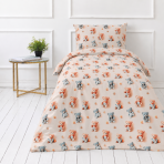 Kinderbettwäsche set "Tiny Crew". Bettwäsche 155x200, 135/140x200 cm, 150x200 cm, 155/160x200 cm. Helle cremefarbene bettwäsche mit kleinen bären in orange und graublau. Kinderbettwäsche set "Tiny Crew". Bettwäsche 155x200, 135/140x200 cm, 150x200 cm, 155/160x200 cm. Helle cremefarbene bettwäsche mit kleinen bären in orange und graublau.