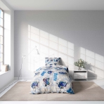 Kinderbettwäsche "Bath blue". Kinderbettwäsche, 135/140x200 cm
