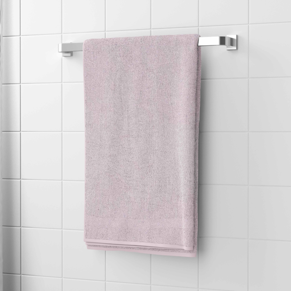 Badetuch „Blush Economic Towel“. Badetücher, 60x35 cm, 100x45 cm. Hellrosa handtuch ohne muster, im einheitlichen design