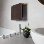 Badetuch „Brown towel“, 70x140 cm. Schlichtes dunkelbraunes handtuch im minimalistischen design
