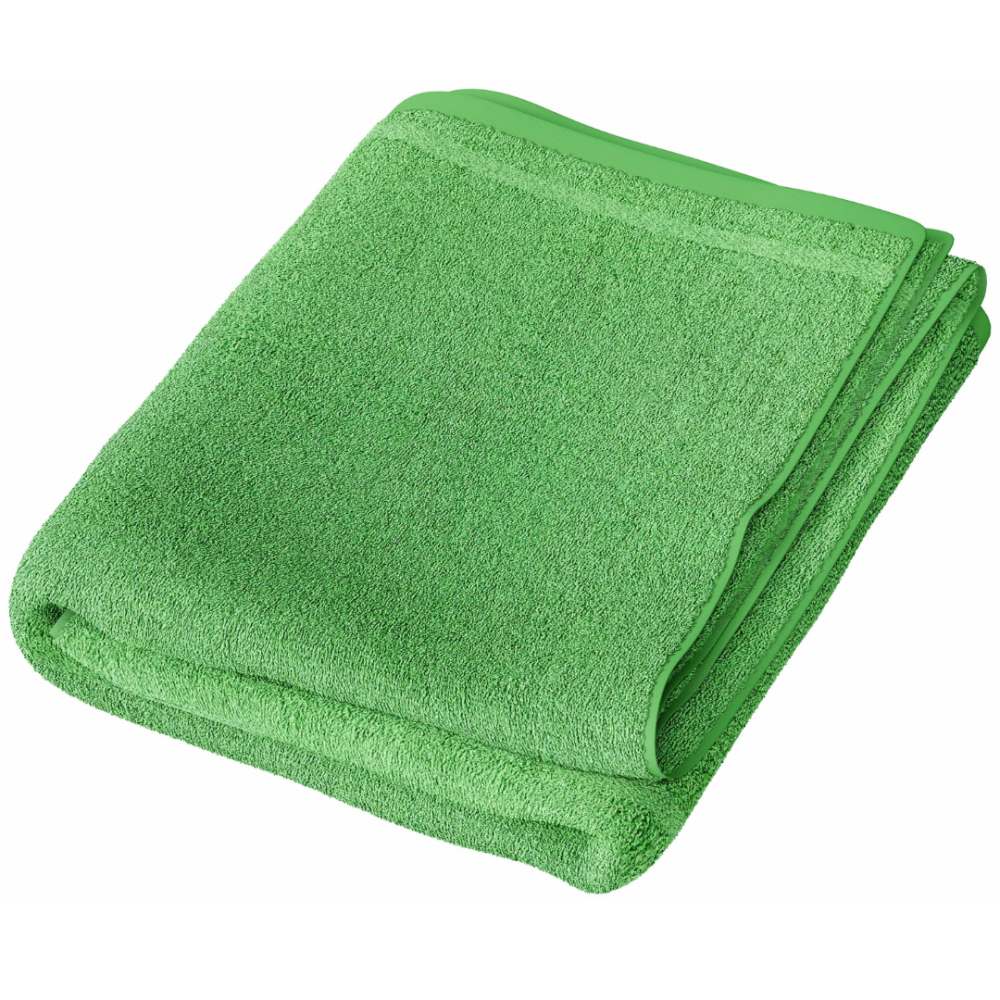 Badetuch „Green Economic Towel“. Badetücher, 60x35 cm, 100x45 cm. Grünes handtuch in gleichmäßig frischer grüntönung