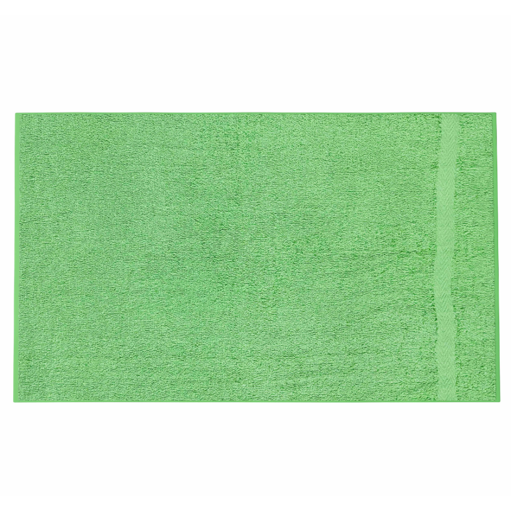 Badetuch „Green Economic Towel“. Badetücher, 60x35 cm, 100x45 cm. Texturiertes grünes handtuch ohne auffällige muster