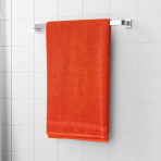 Badetuch „Orange Economic Towel“. Badetücher, 60x35 cm, 100x45 cm. Einfarbiges orangefarbenes handtuch ohne muster.