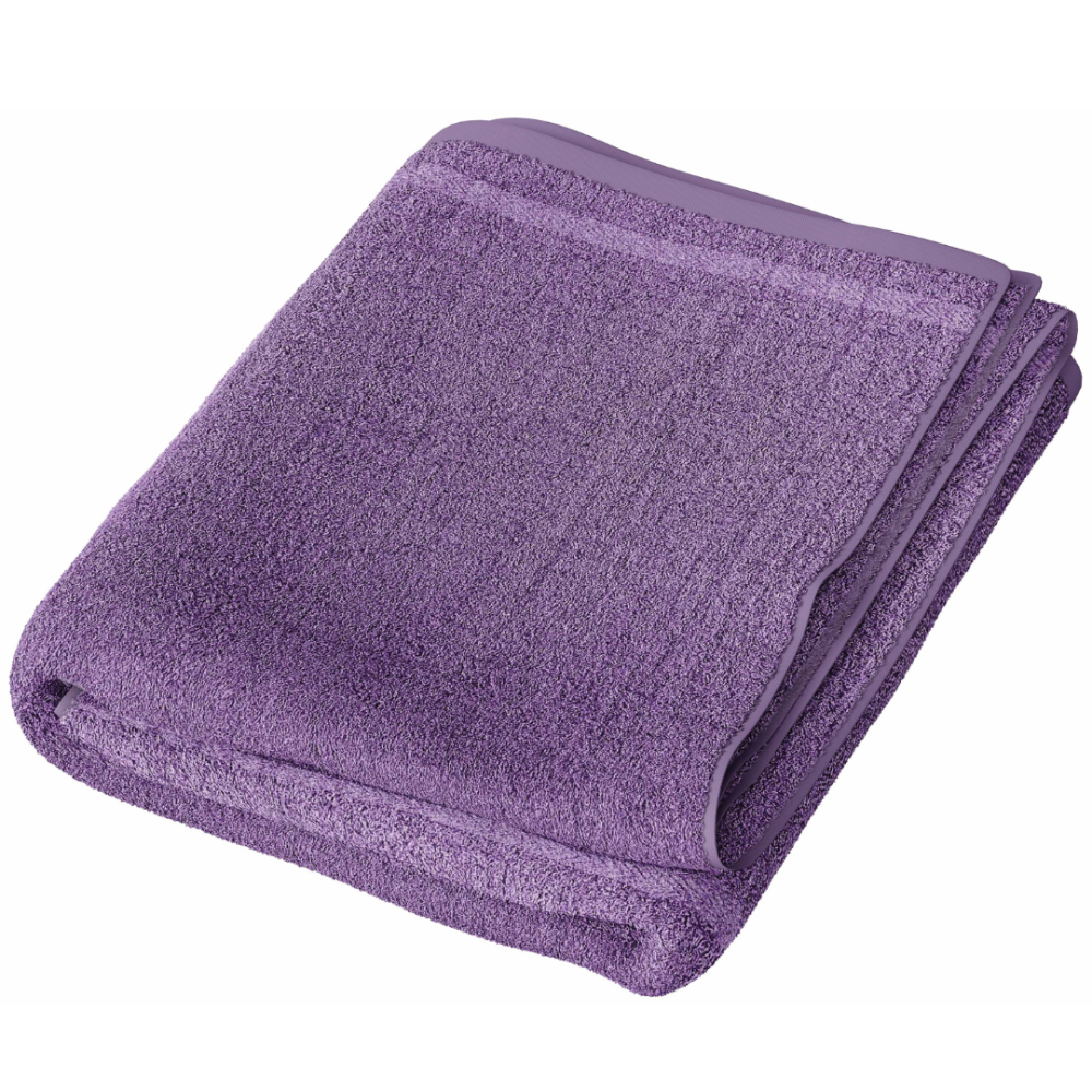 Badetuch „Purple Economic Towel“. Badetücher, 60x35 cm, 100x45 cm. Violettes handtuch in einheitlicher farbe ohne muster