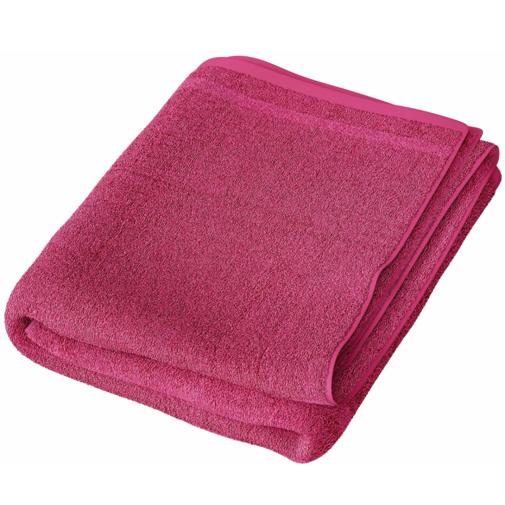 Badetuch „Raspberry Economic Towel“. Badetücher, 60x35 cm, 100x45 cm. Rosa handtuch in einheitlicher farbe und cleanem design